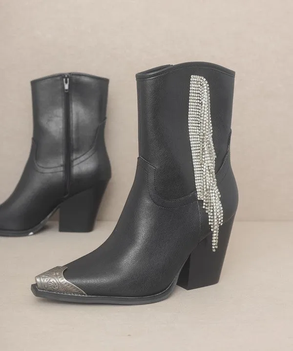 Wild One Rhinestone Fringe Cowboy Boots