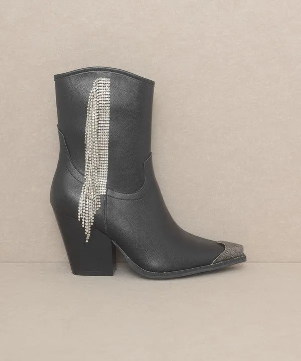 Wild One Rhinestone Fringe Cowboy Boots