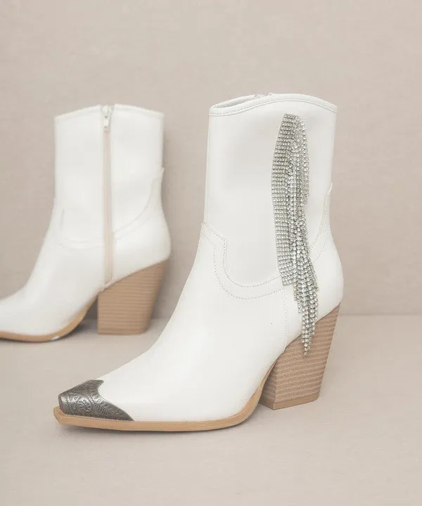 Wild One Rhinestone Fringe Cowboy Boots