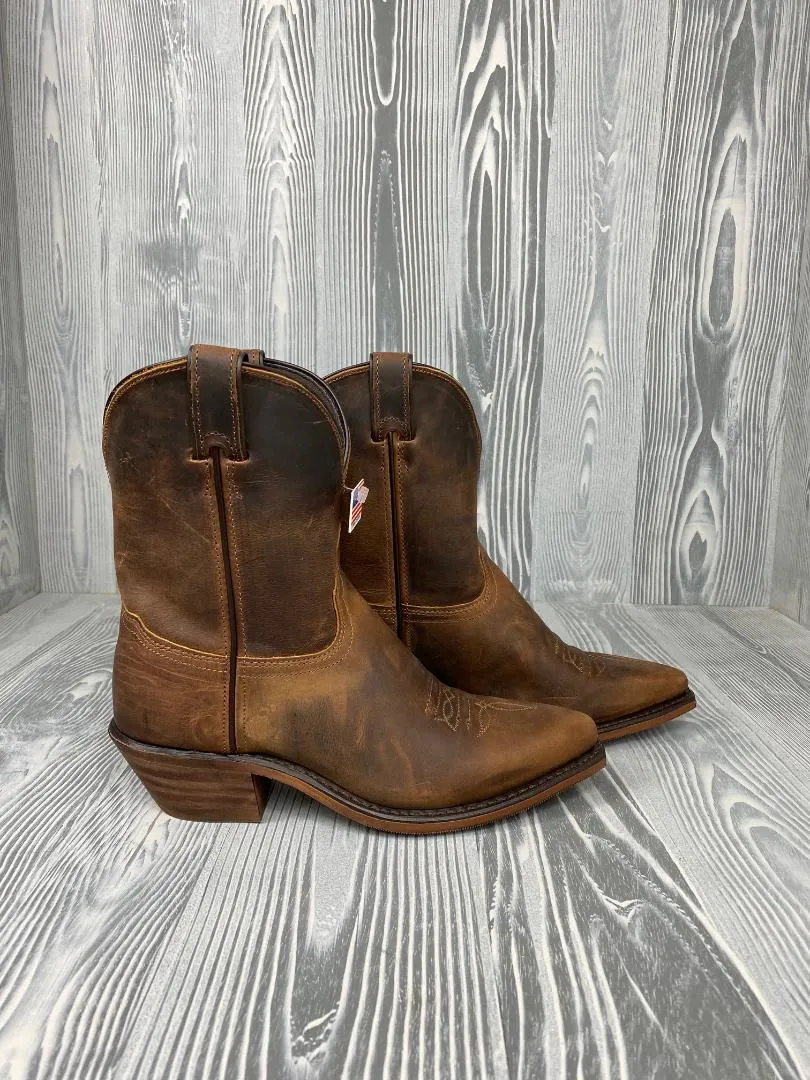 Women's Abilene 7' Distressed Brown Snip Toe - 9091