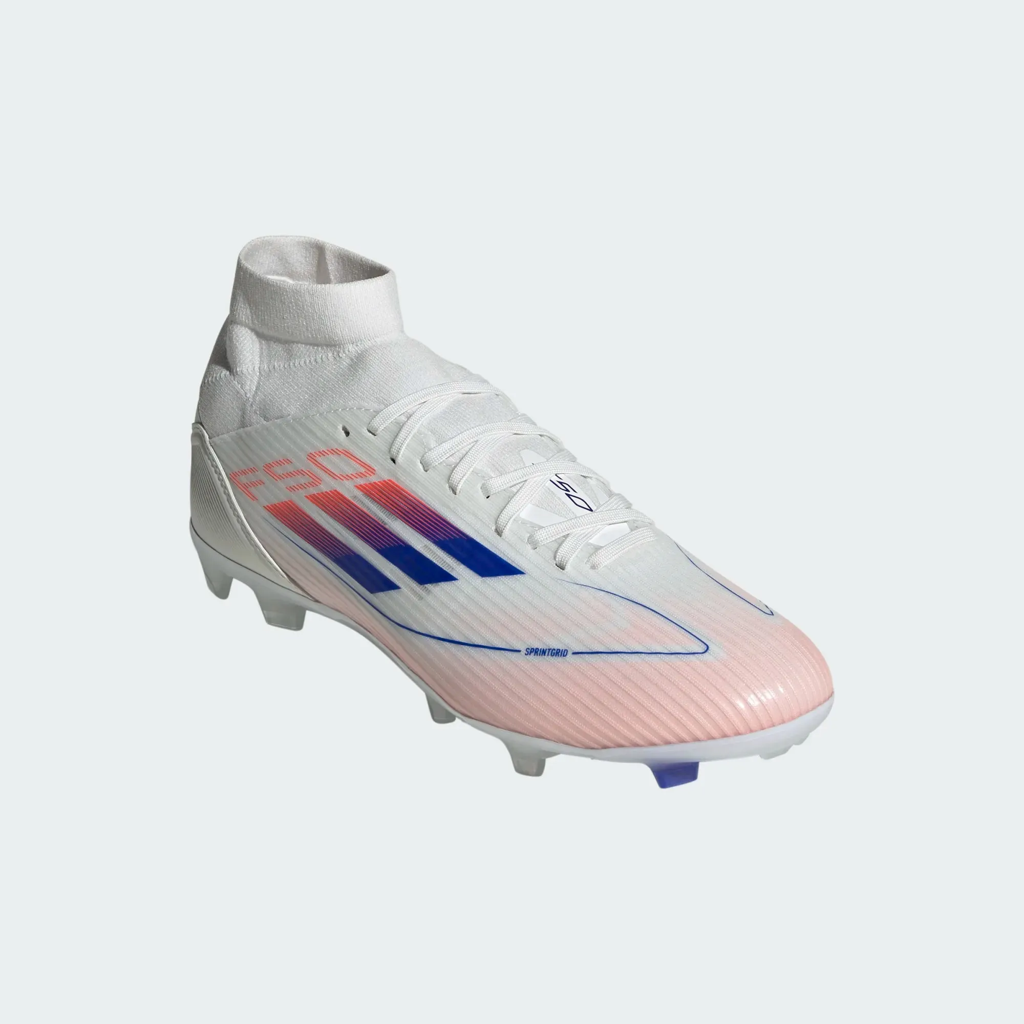 Womens F50 LEAGUE MID FG/MG W FTWWHT/LUCBLU/SOLRED