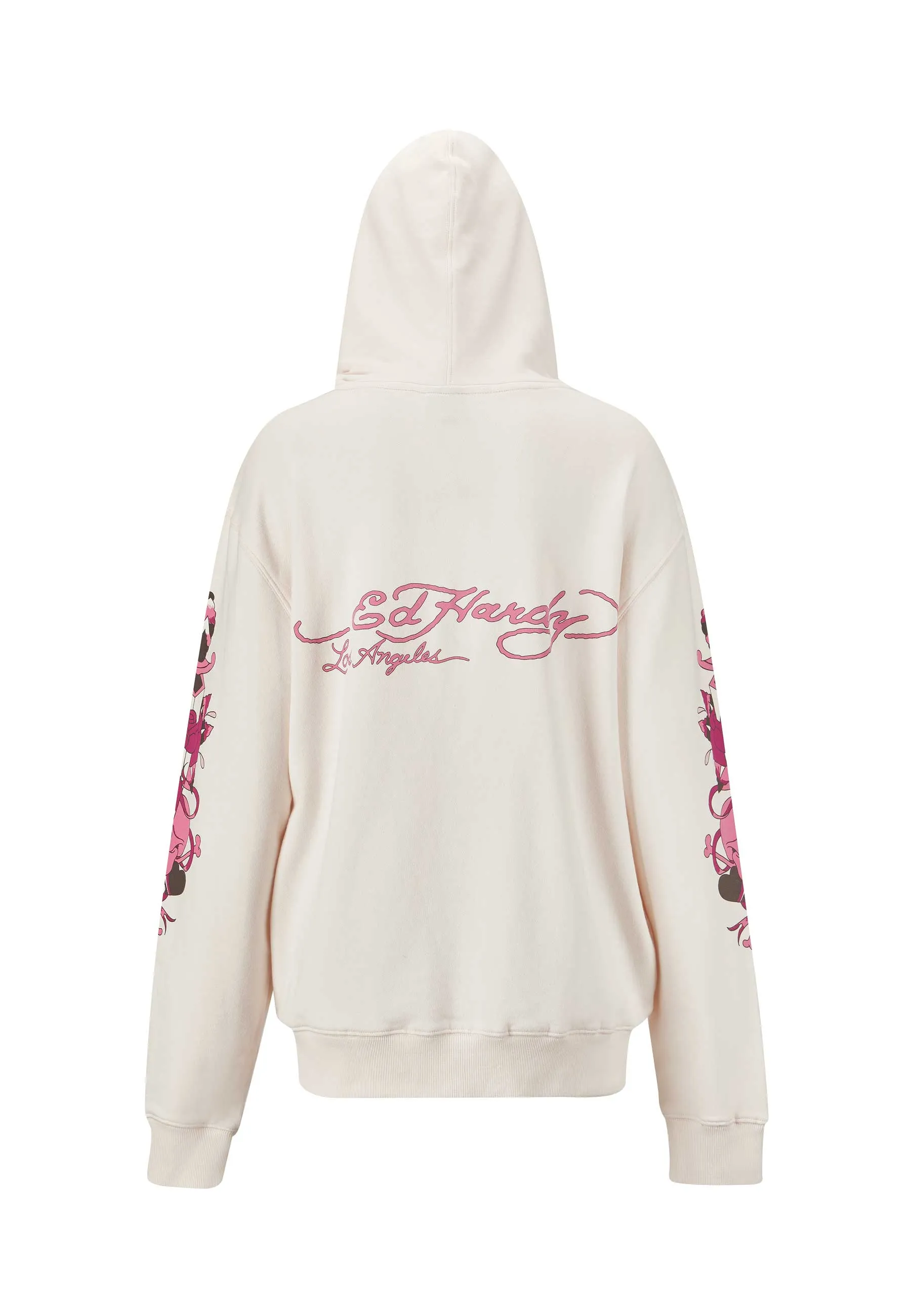 Womens Love Wrapped Zip Through Hoodie - Pink