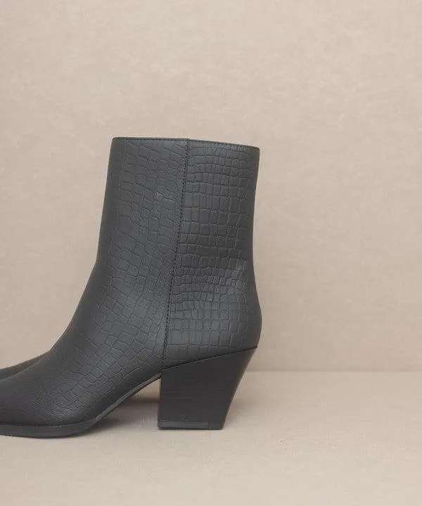 Womens Shoes - Miley Alligator Print Booties