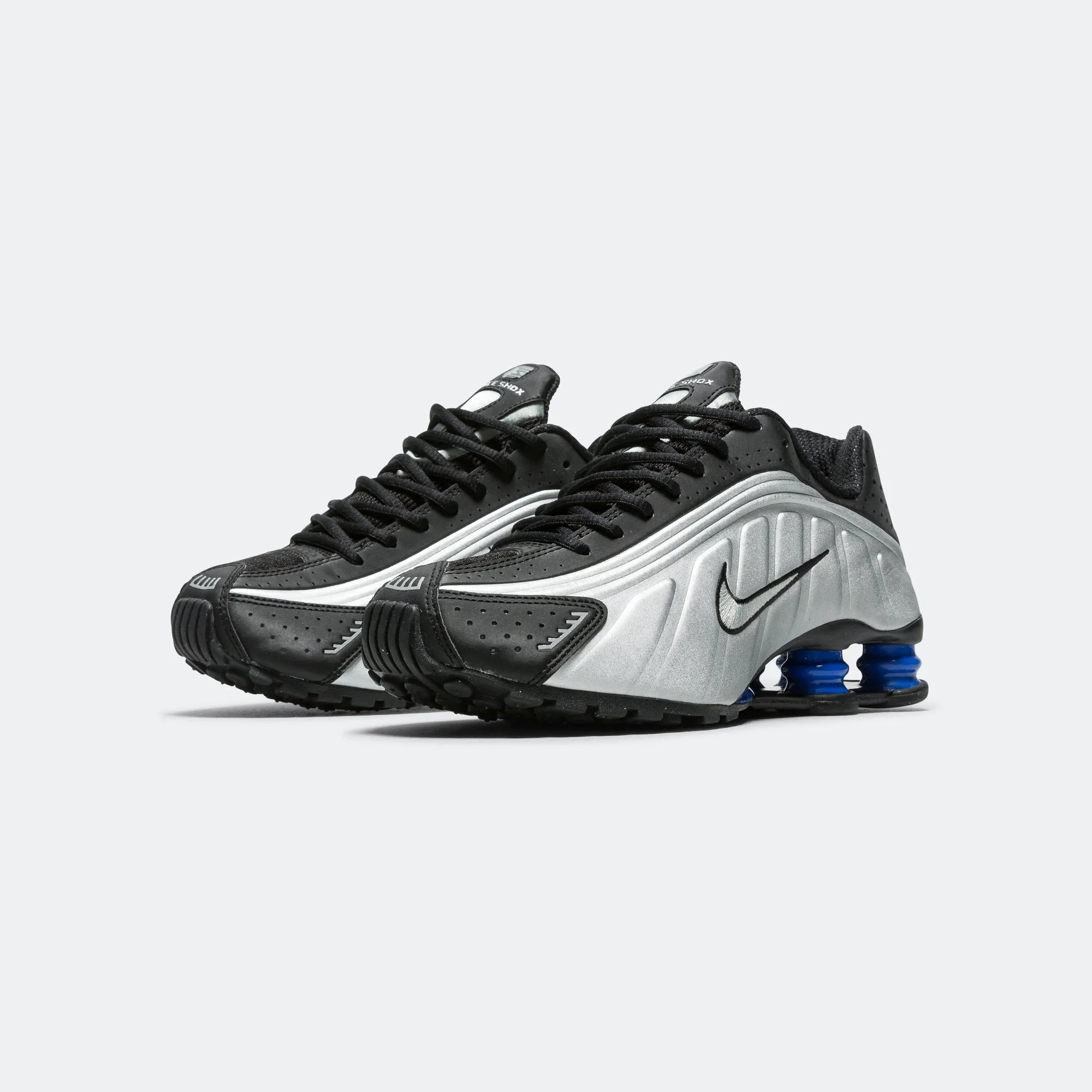 Womens Shox R4 - Black/Metallic Silver-Racer Blue