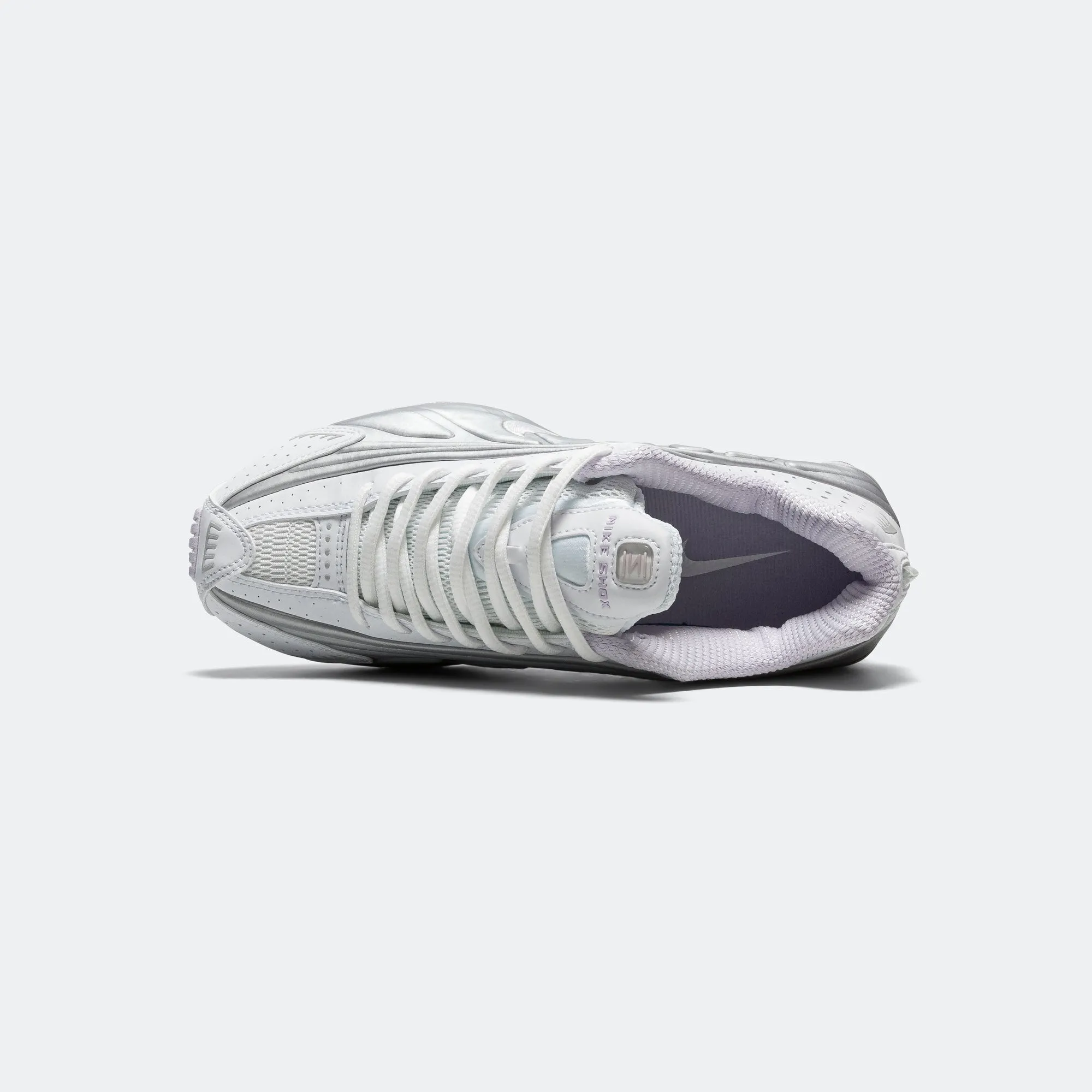 Womens Shox R4 - White/Barely Grape-Metallic Platinum