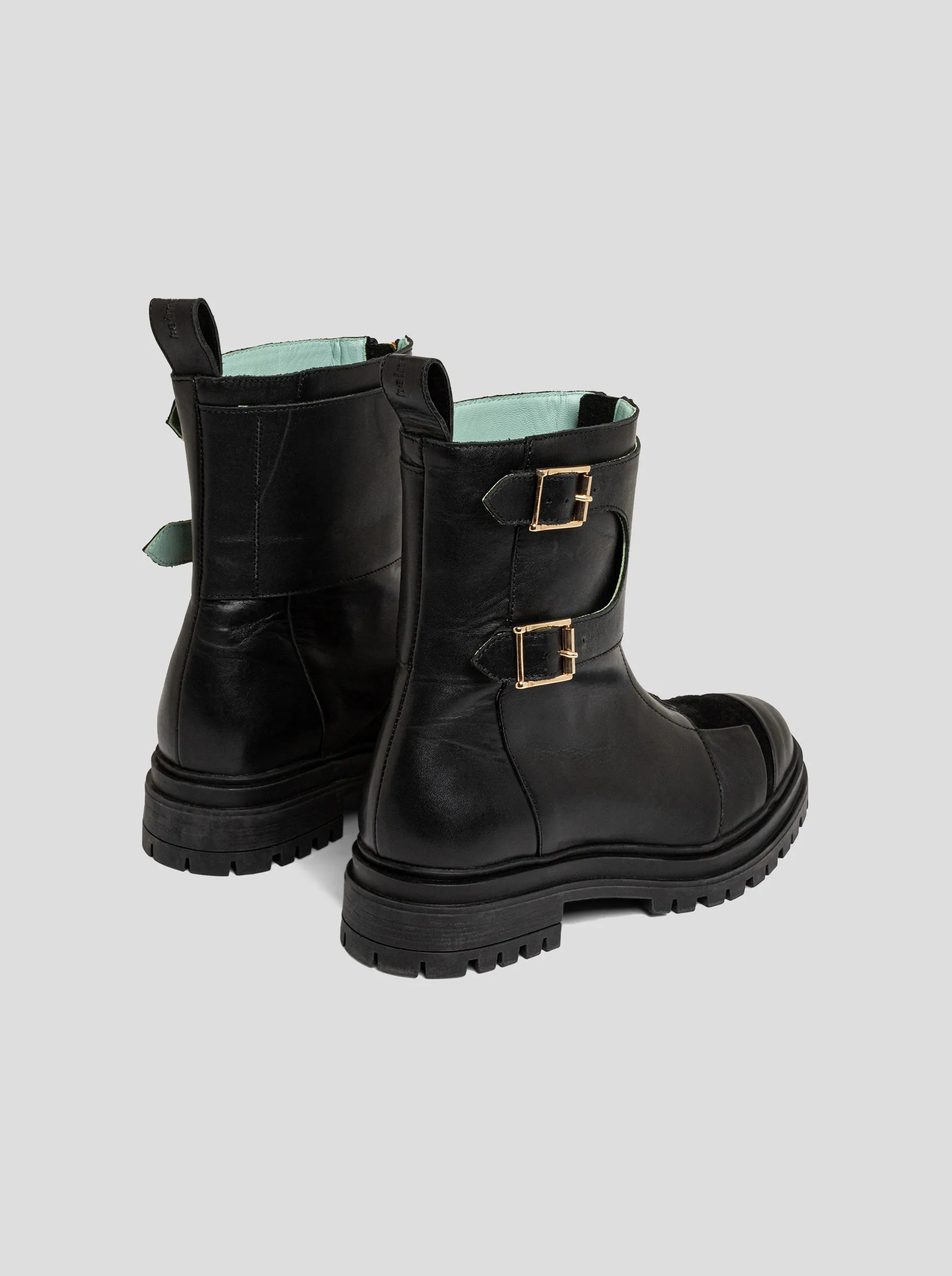 Woodstock Rangers Boots in Black Leather