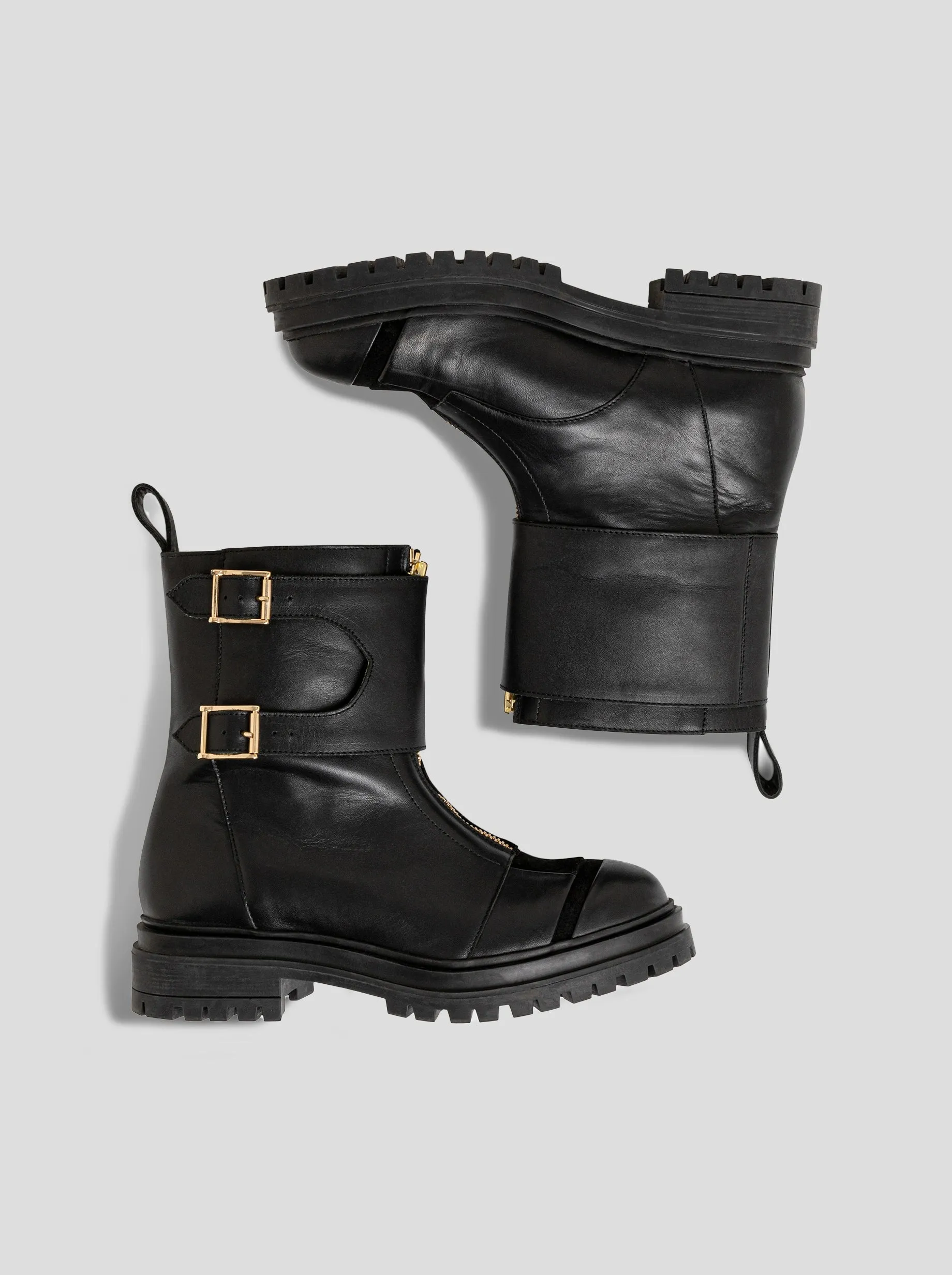 Woodstock Rangers Boots in Black Leather